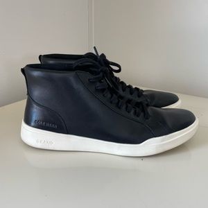 Cole Haan Men's Grand Crosscourt Modern Mid Sneaker Black Leather 10.5